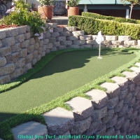 Artificial Grass Installation La Riviera, California Putting Green Flags, Backyard Landscape Ideas